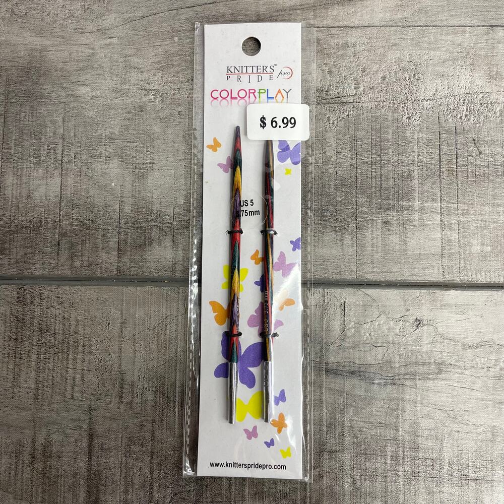 NEW Knitter's Pride ColorPlay Birch00 Wood Knitting Needles US 5/3.75mm 1623081